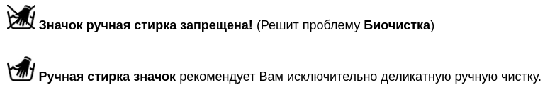 Значки режимы стирки